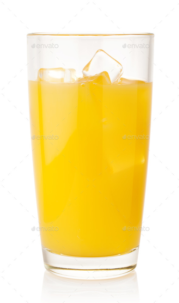 Orange juice with ice cubes Stock Photo by Alexlukin PhotoDune